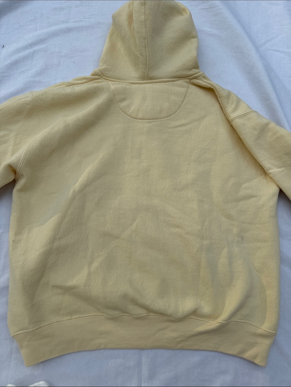Pale Yellow Half-Zip Hoodie Sweater - Picture 5 of 6